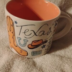 Starbucks TEXAS "Been There Series" 2018 Coffee Mug Cup Orange/White 14 OZ New..